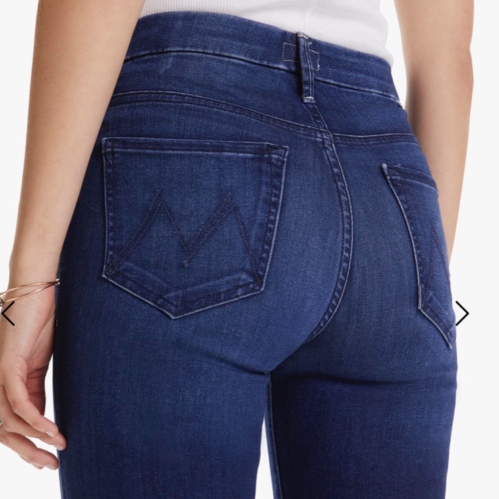 MOTHER The High Waisted Looker Ankle Fray Size 27
